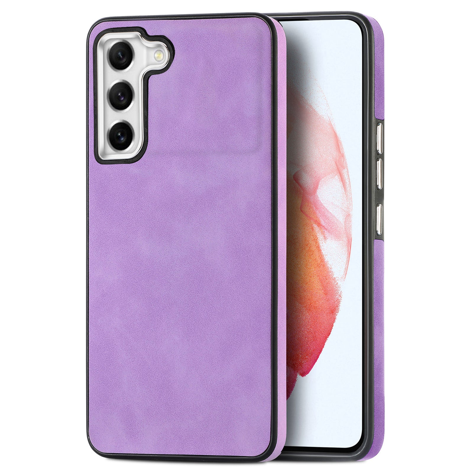 For Samsung Galaxy S21 FE 5G Electroplating Camera Frame Protective Case PU Leather Coated TPU Skin-touch Phone Cover For Samsung Galaxy S21 FE 5G Electroplating Camera Frame Protective Case PU Leather Coated TPU Skin-touch Phone Cover